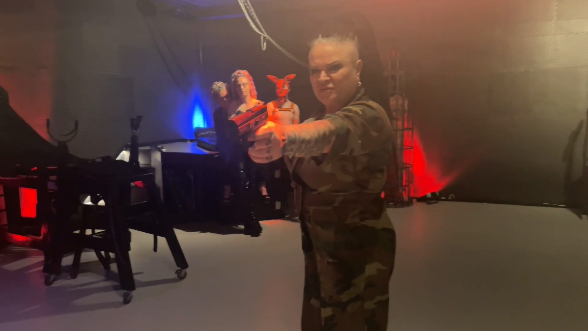 Domina Dark on shooting range